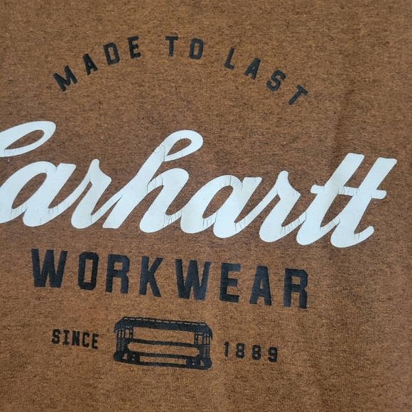 Carhartt Men's Brown Workwear T-Shirt Size Large Tall - Picture 2 of 4